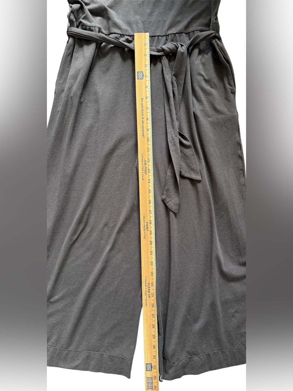 Patagonia Wide Leg Jumpsuit Gray Tie Waist Organic Cotton Lyocell Medium - Picture 7 of 7